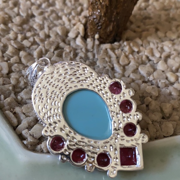 Vintage 925 collectible goddess garnet pendent - Picture 3 of 5